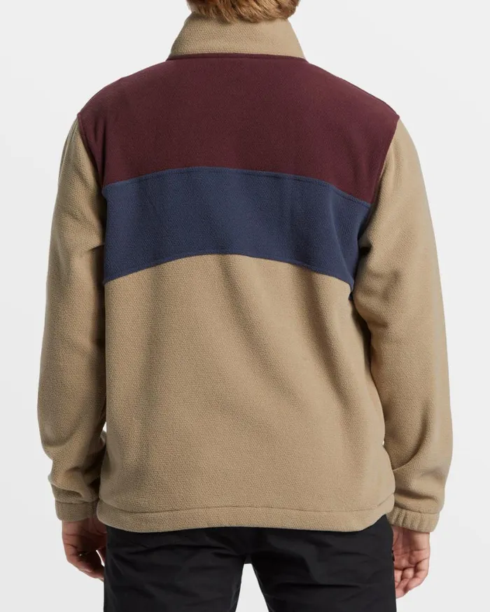 Billabong Boundary Mock Snap Sweatshirt Dune Mens Hoodies and Fleece Billabong Boundary Mock Snap Sweatshirt Dune Mens Hoodies and Fleece