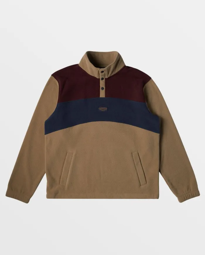 Billabong Boundary Mock Snap Sweatshirt Dune Mens Hoodies and Fleece Billabong Boundary Mock Snap Sweatshirt Dune Mens Hoodies and Fleece