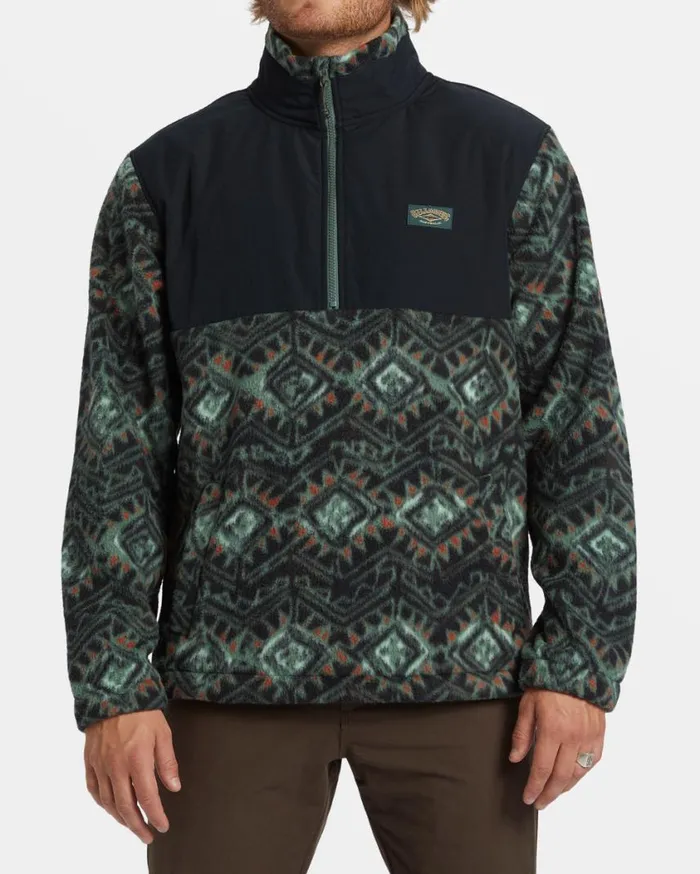 Billabong Boundary Reissue Polar Fleece Half Zip Pullover Black Mens Hoodies and Fleece Billabong Boundary Reissue Polar Fleece Half Zip Pullover Black Mens Hoodies and Fleece