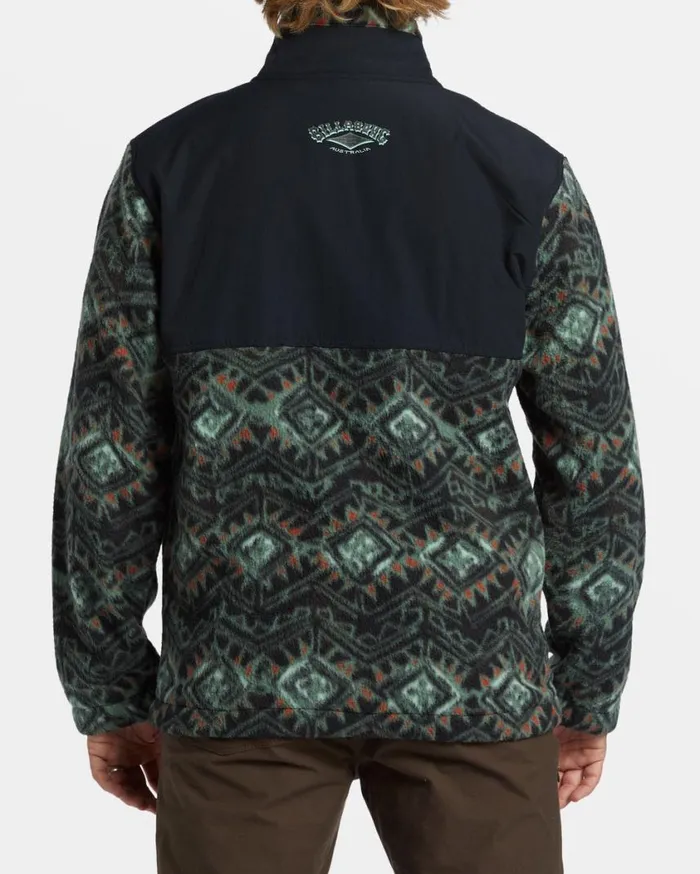 Billabong Boundary Reissue Polar Fleece Half Zip Pullover Black Mens Hoodies and Fleece
