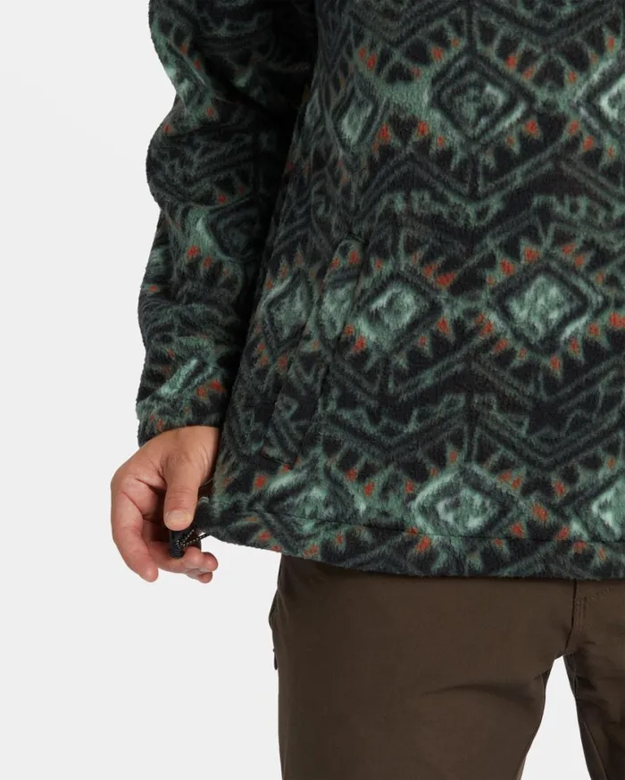 Billabong Boundary Reissue Polar Fleece Half Zip Pullover Black Mens Hoodies and Fleece