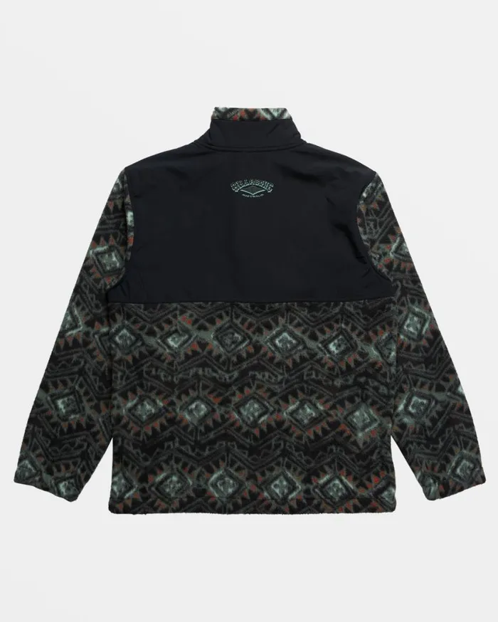 Billabong Boundary Reissue Polar Fleece Half Zip Pullover Black Mens Hoodies and Fleece