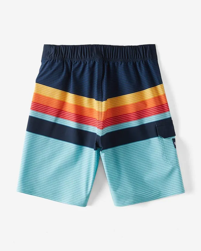 Billabong Boy039s 27 All Day Stripe Pro Boardshorts Blue Mens Boys 27 Yrs