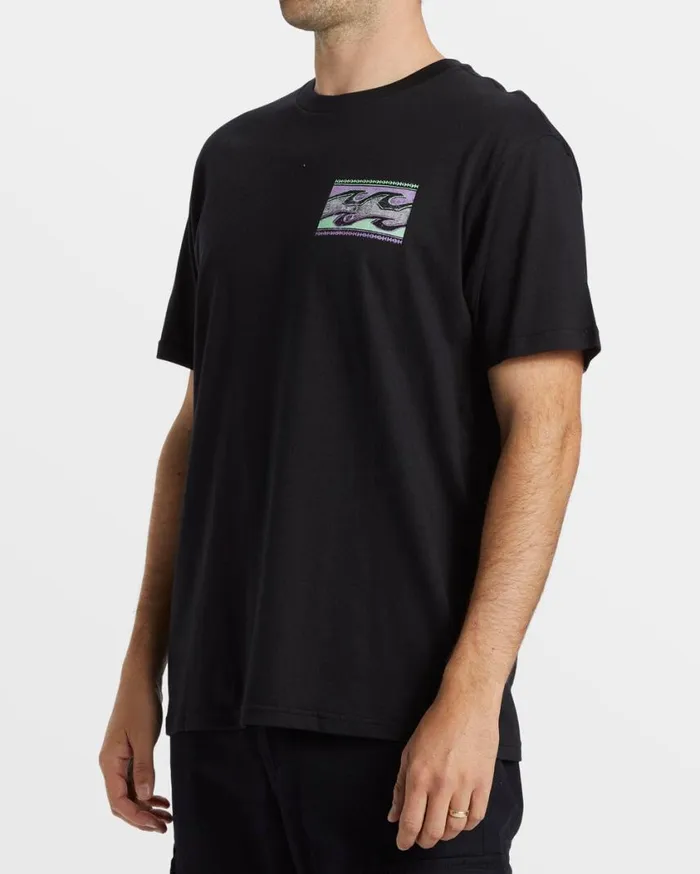 Billabong Crayon Wave TShirt Black Mens TShirts Billabong Crayon Wave TShirt Black Mens TShirts
