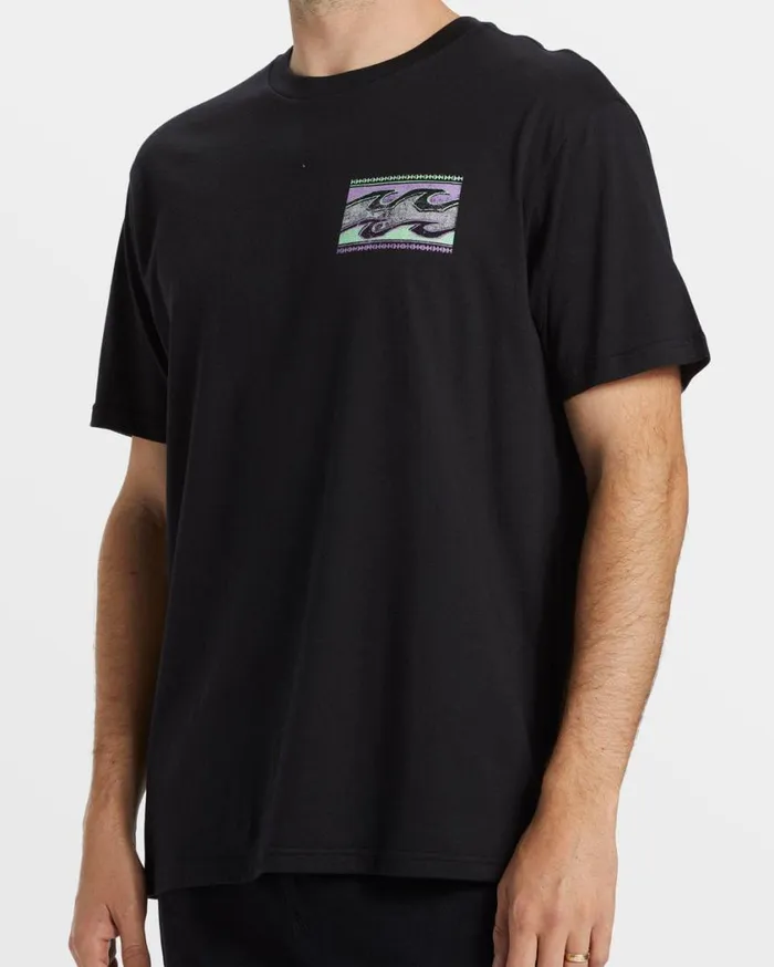 Billabong Crayon Wave TShirt Black Mens TShirts Billabong Crayon Wave TShirt Black Mens TShirts