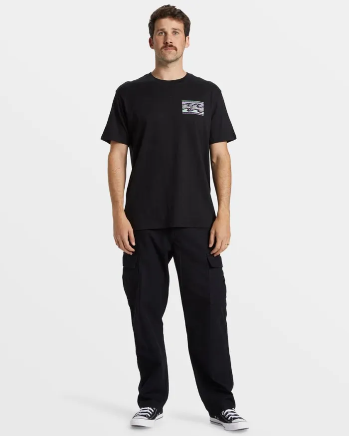 Billabong Crayon Wave TShirt Black Mens TShirts Billabong Crayon Wave TShirt Black Mens TShirts