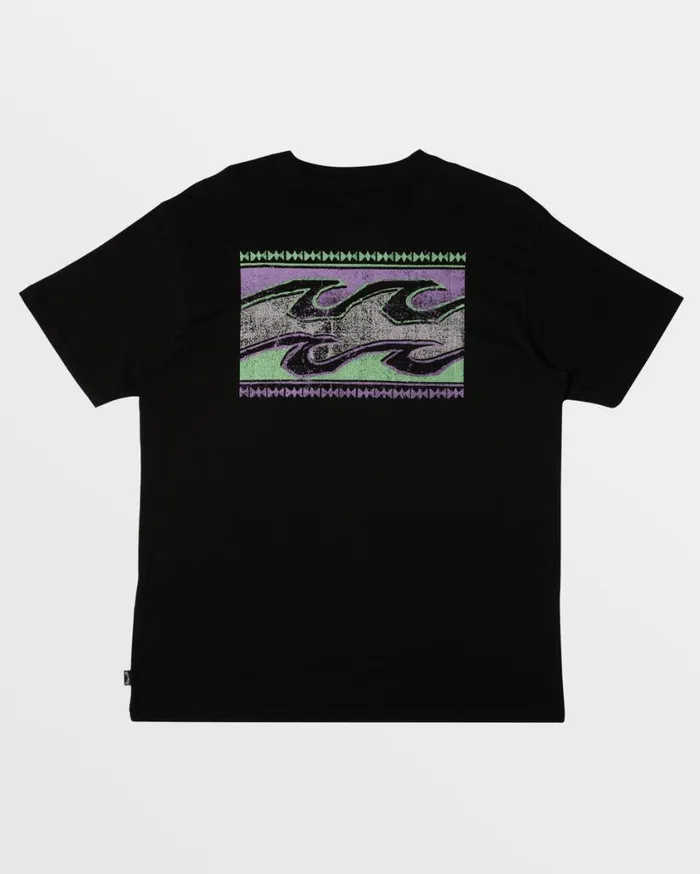Billabong Crayon Wave TShirt Black Mens TShirts Billabong Crayon Wave TShirt Black Mens TShirts