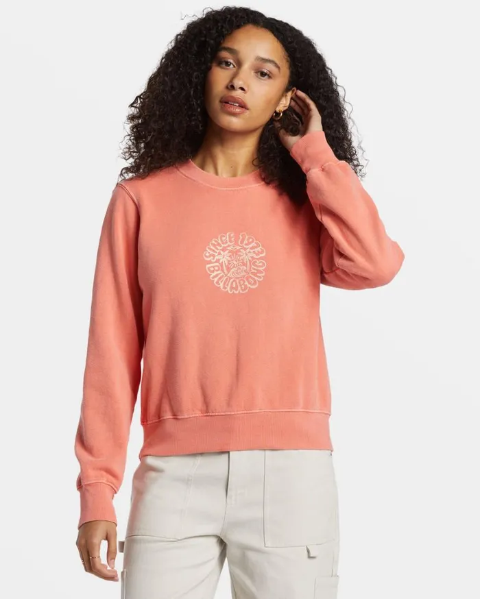 Billabong From Paradise Pullover Sweatshirt Papaya Womens Sweatshirts and Fleece Billabong From Paradise Pullover Sweatshirt Papaya Womens Sweatshirts and Fleece