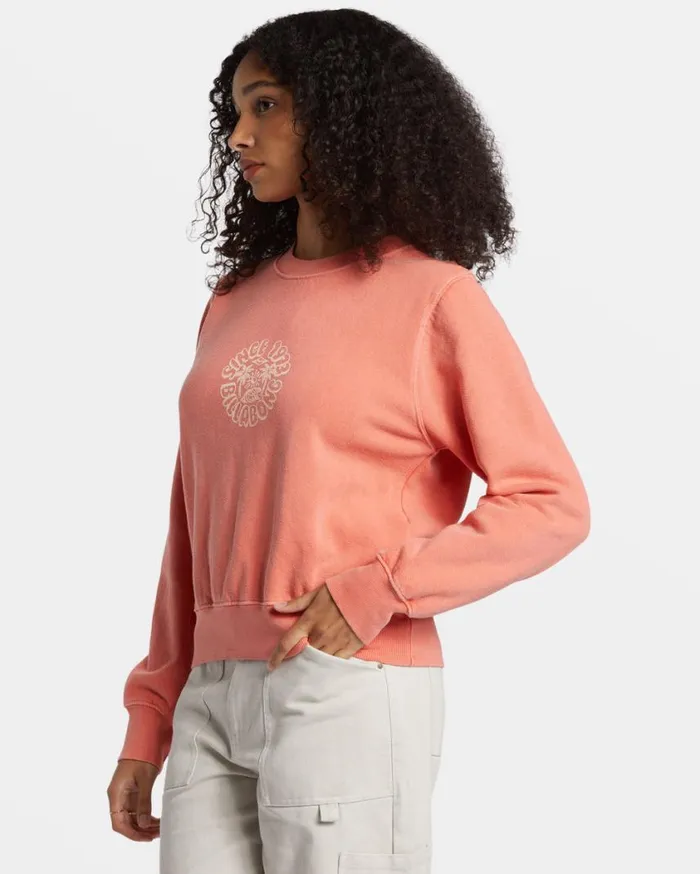 Billabong From Paradise Pullover Sweatshirt Papaya Womens Sweatshirts and Fleece Billabong From Paradise Pullover Sweatshirt Papaya Womens Sweatshirts and Fleece
