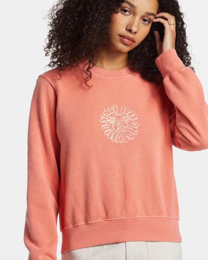 Billabong From Paradise Pullover Sweatshirt Papaya Womens Sweatshirts and Fleece Billabong From Paradise Pullover Sweatshirt Papaya Womens Sweatshirts and Fleece