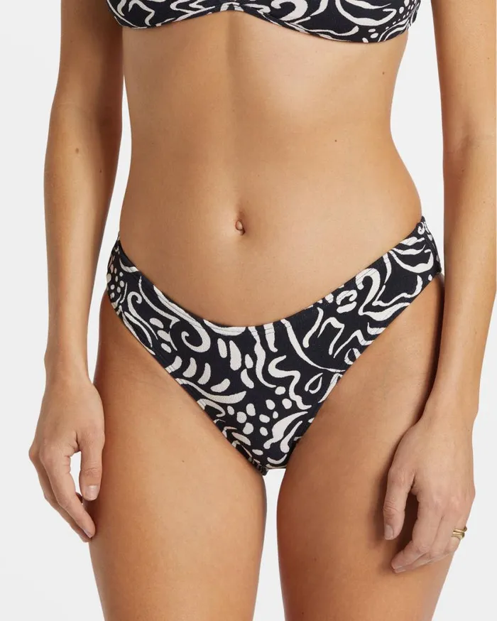 Billabong La Isla Bondi Bikini Bottom Black Pebble Womens Bikini Bottoms Billabong La Isla Bondi Bikini Bottom Black Pebble Womens Bikini Bottoms