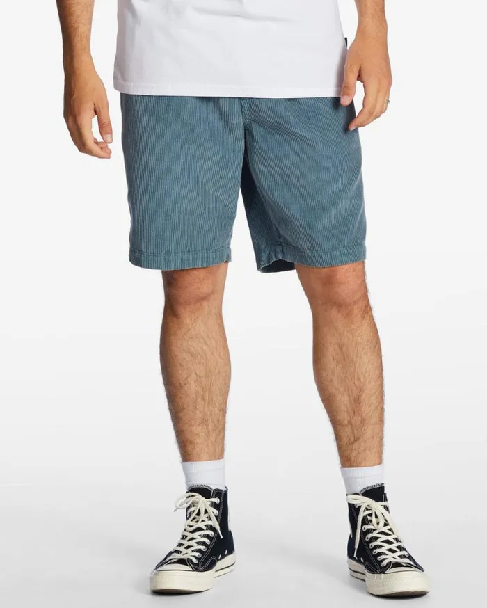 Billabong Larry Corduroy 20034 Shorts Smoke Blue Mens Shorts