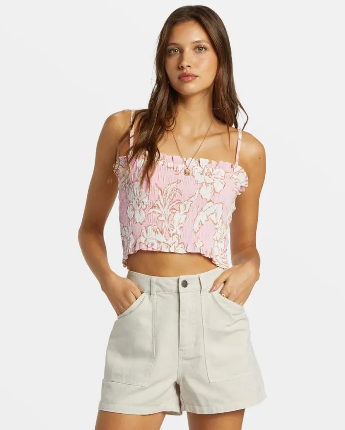 Billabong Last Rays Crop Top Feelin Peachy Womens Tops Billabong Last Rays Crop Top Feelin Peachy Womens Tops