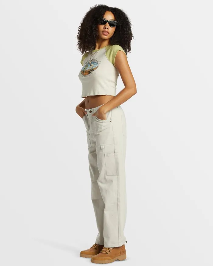 Billabong Leia Cargo Pants Moonlight Womens Jeans and Pants Billabong Leia Cargo Pants Moonlight Womens Jeans and Pants