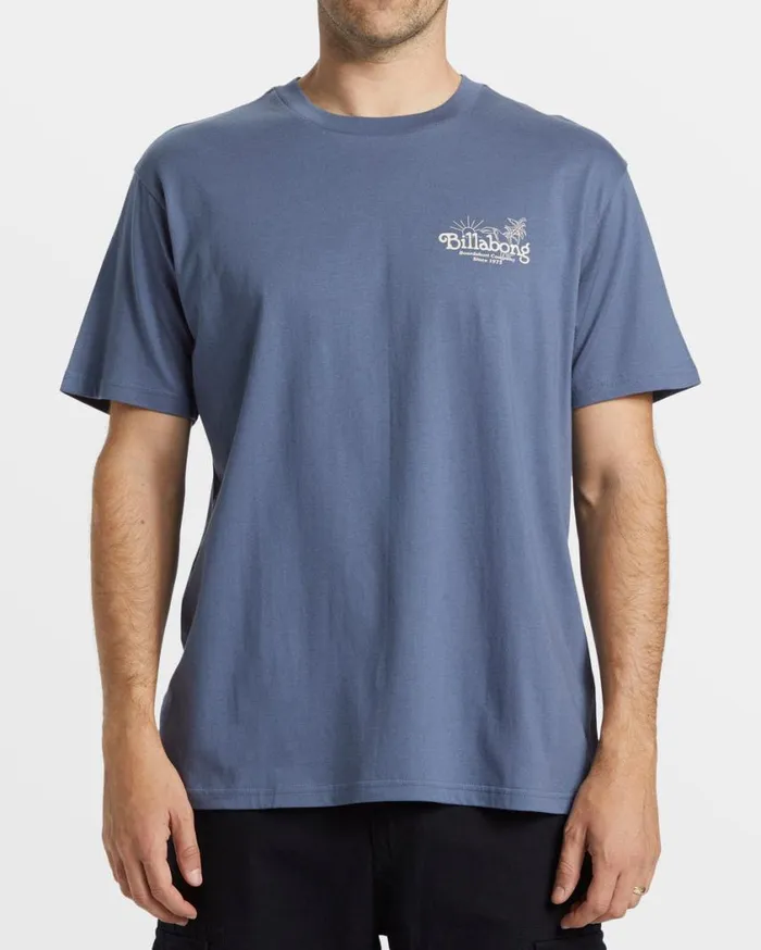 Billabong Lounge TShirt Slate Blue Mens TShirts Billabong Lounge TShirt Slate Blue Mens TShirts