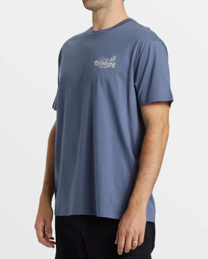 Billabong Lounge TShirt Slate Blue Mens TShirts Billabong Lounge TShirt Slate Blue Mens TShirts