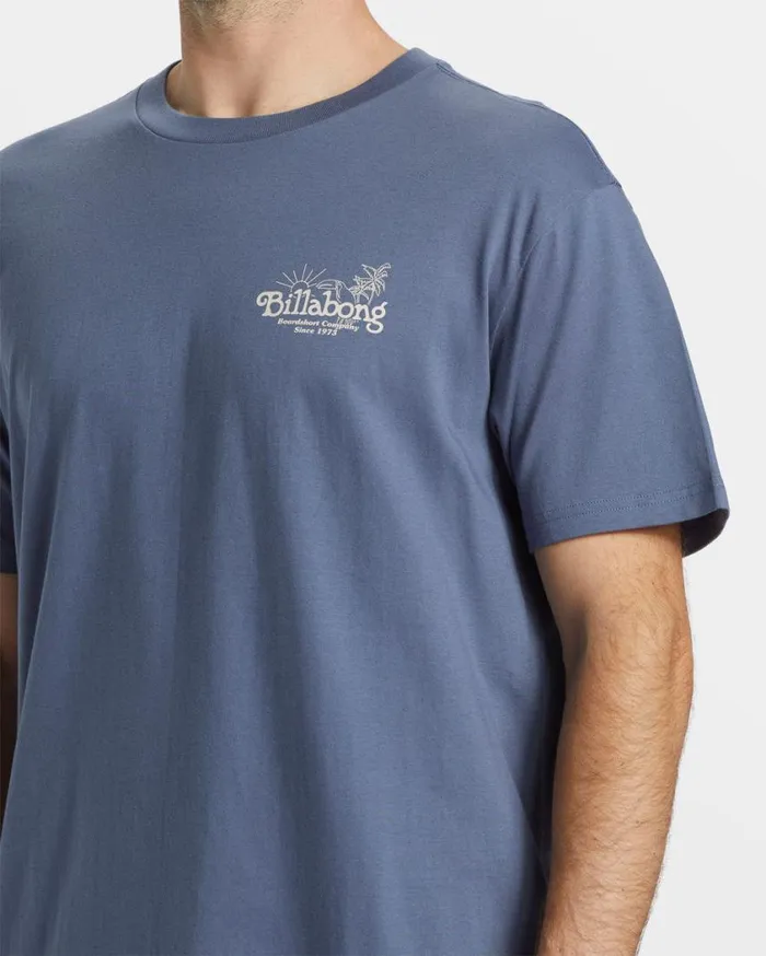 Billabong Lounge TShirt Slate Blue Mens TShirts Billabong Lounge TShirt Slate Blue Mens TShirts