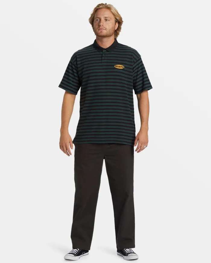 Billabong Neutron Short Sleeve Polo Tshirt Black Mens Shirts Billabong Neutron Short Sleeve Polo Tshirt Black Mens Shirts