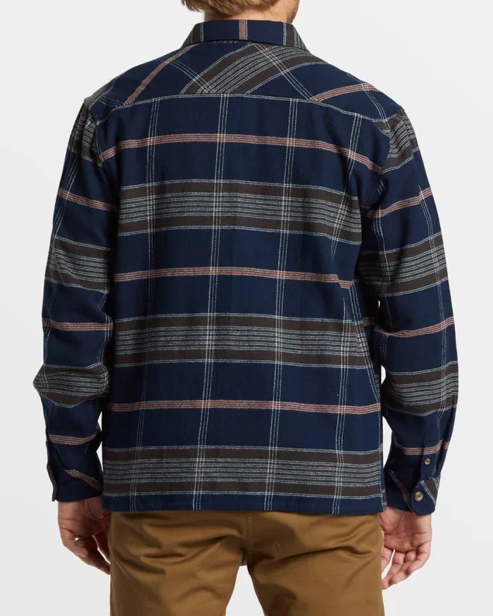 Billabong Offshore Long Sleeve Flannel Shirt Navy Mens Shirts Billabong Offshore Long Sleeve Flannel Shirt Navy Mens Shirts