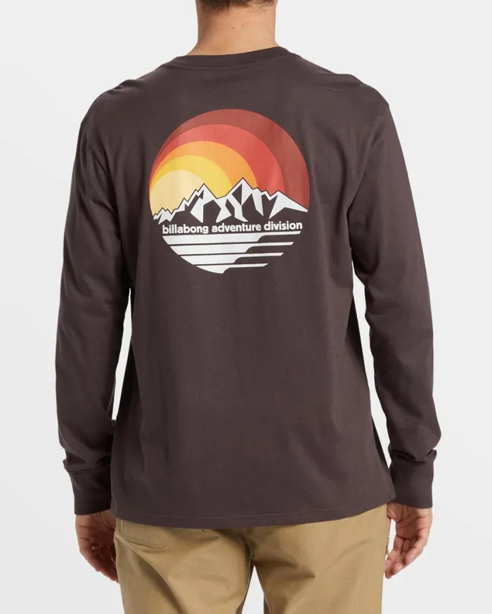 Billabong Rockies Long Sleeve TShirt Plum Mens TShirts