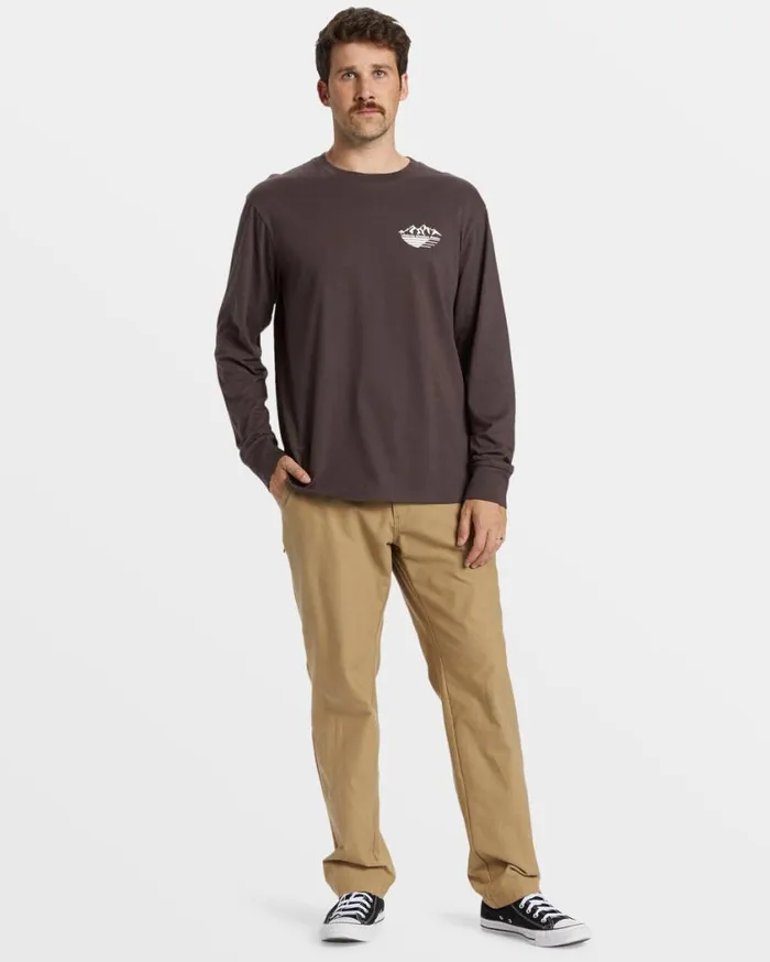 Billabong Rockies Long Sleeve TShirt Plum Mens TShirts Billabong Rockies Long Sleeve TShirt Plum Mens TShirts