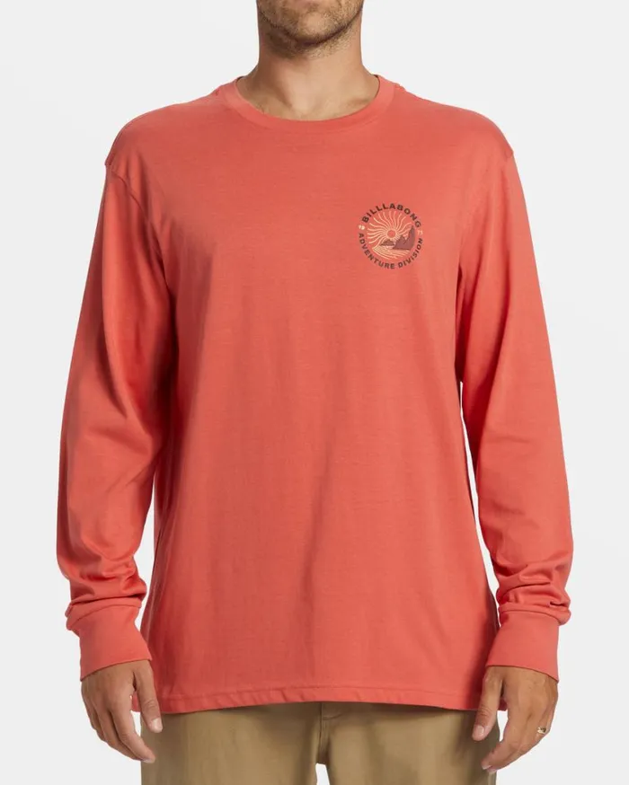 Billabong Rockies Long Sleeve Tshirt Washed Red Mens TShirts Billabong Rockies Long Sleeve Tshirt Washed Red Mens TShirts