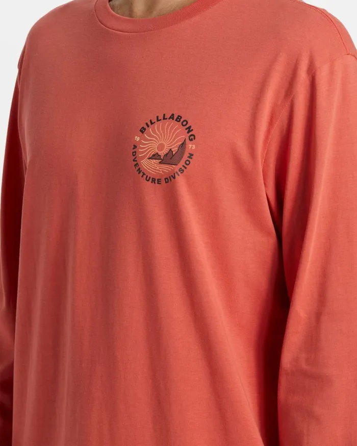 Billabong Rockies Long Sleeve Tshirt Washed Red Mens TShirts Billabong Rockies Long Sleeve Tshirt Washed Red Mens TShirts