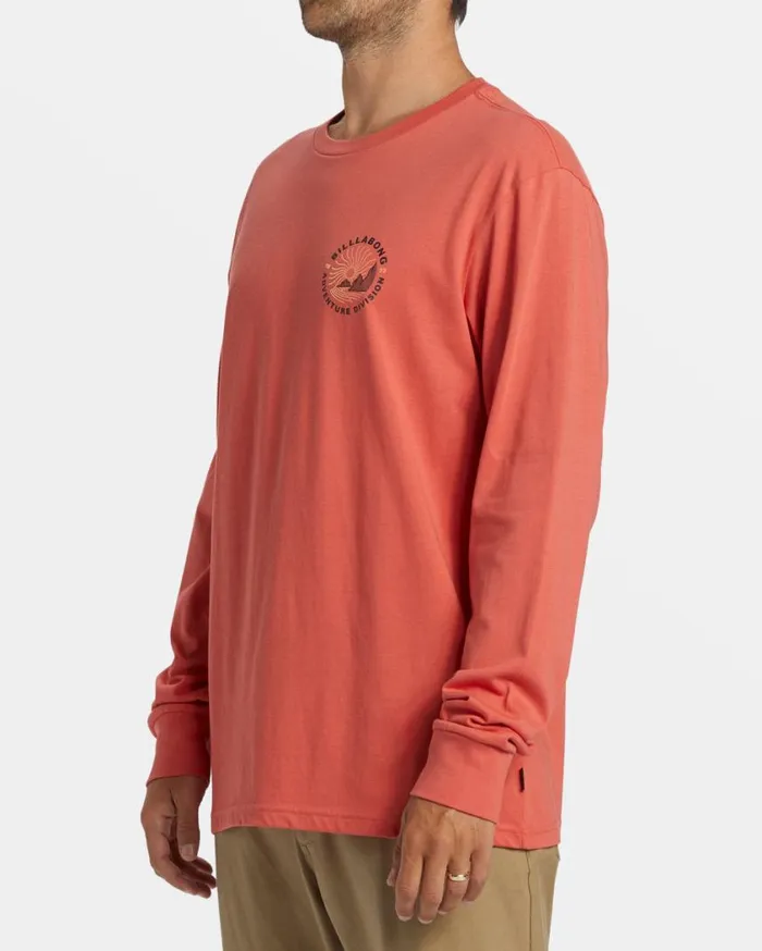 Billabong Rockies Long Sleeve Tshirt Washed Red Mens TShirts Billabong Rockies Long Sleeve Tshirt Washed Red Mens TShirts