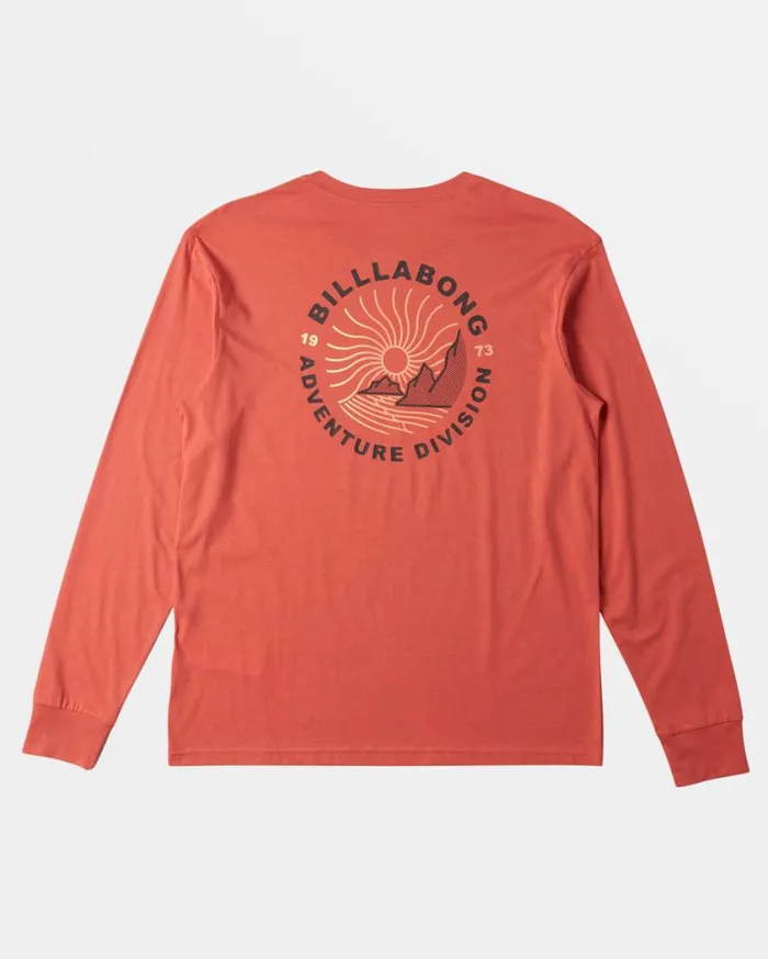 Billabong Rockies Long Sleeve Tshirt Washed Red Mens TShirts Billabong Rockies Long Sleeve Tshirt Washed Red Mens TShirts
