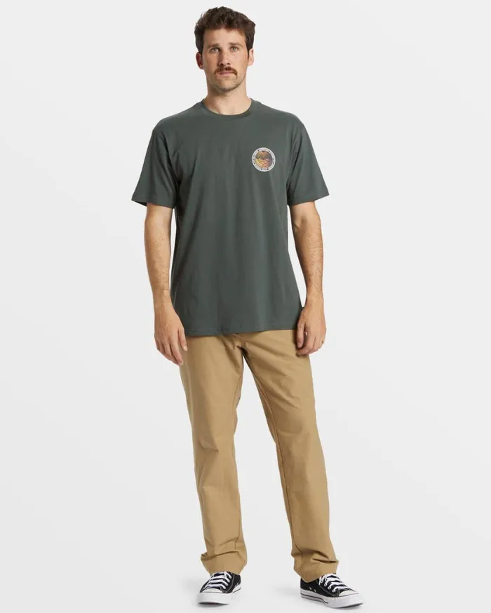 Billabong Rockies TShirt Slate Green Mens TShirts Billabong Rockies TShirt Slate Green Mens TShirts