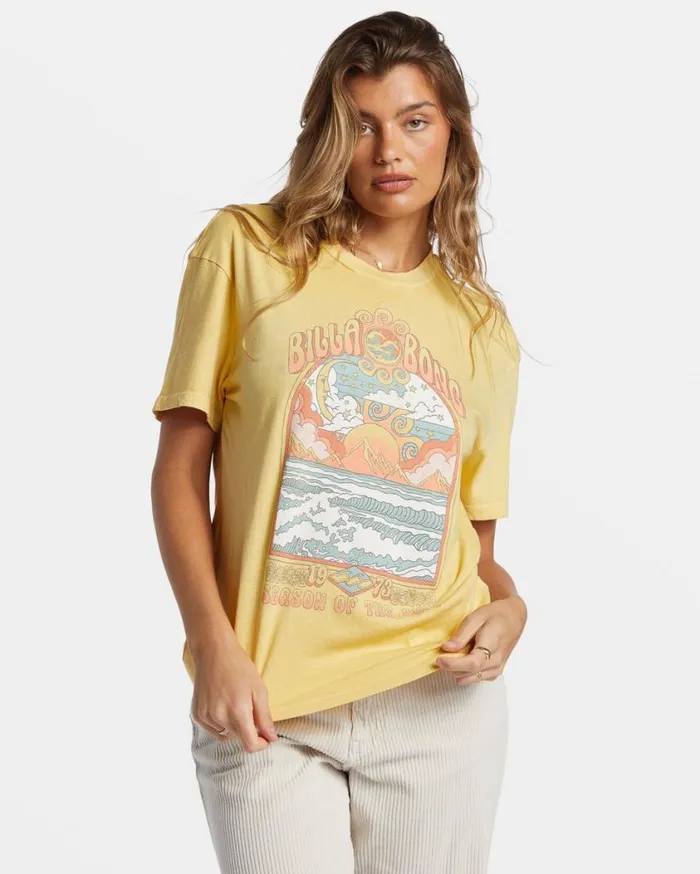 Billabong Season Of The Sol TShirt Mellow Daze Womens Tops Billabong Season Of The Sol TShirt Mellow Daze Womens Tops