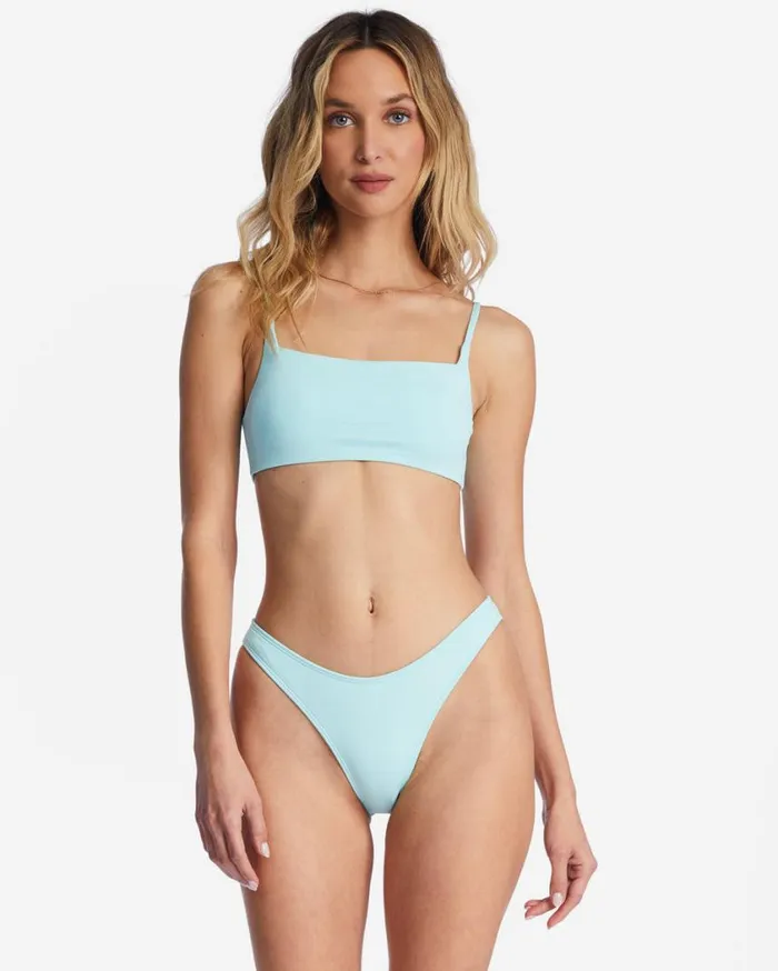 Billabong Sol Searcher Zoe Crop Bikini Top Pure Aqua Womens Bikinis