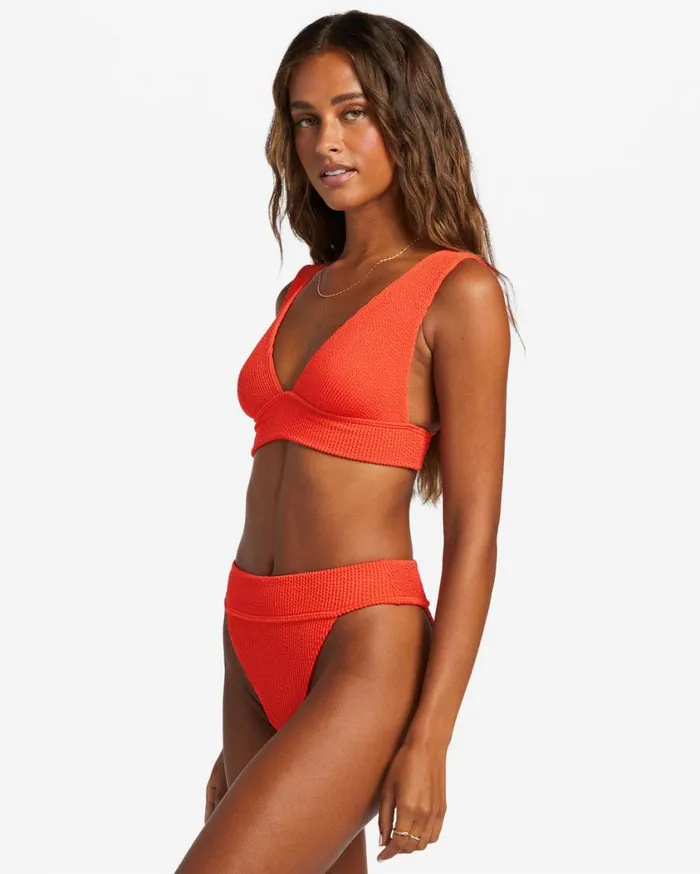 Billabong Summer High Plunge Bikini Top Red Aloha Womens Bikinis Billabong Summer High Plunge Bikini Top Red Aloha Womens Bikinis