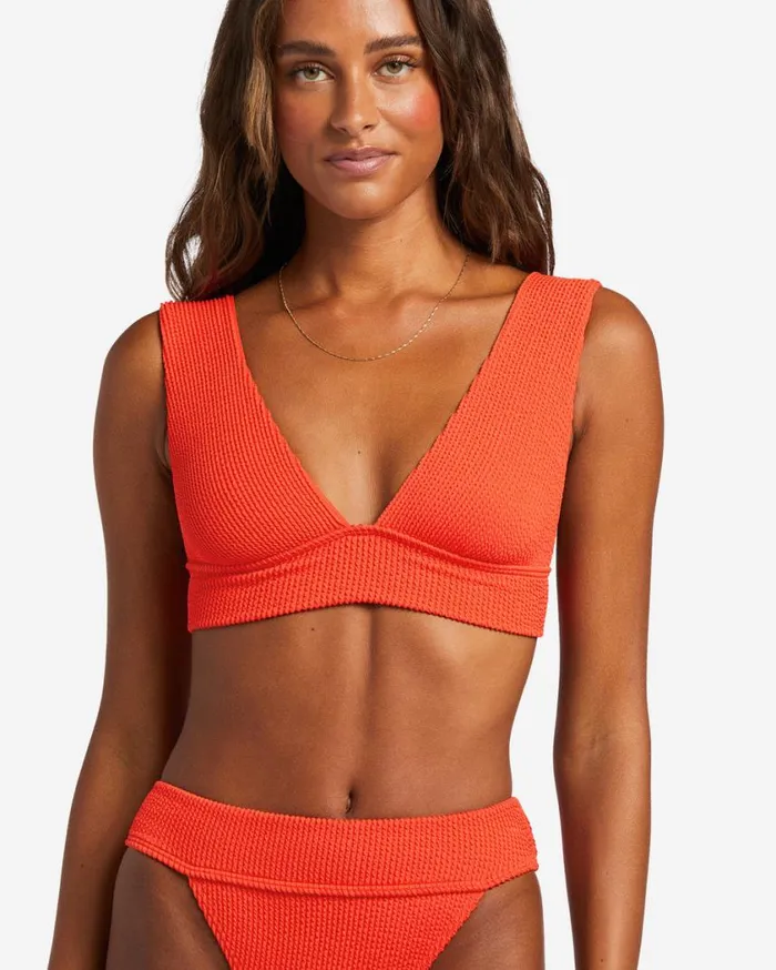 Billabong Summer High Plunge Bikini Top Red Aloha Womens Bikinis Billabong Summer High Plunge Bikini Top Red Aloha Womens Bikinis
