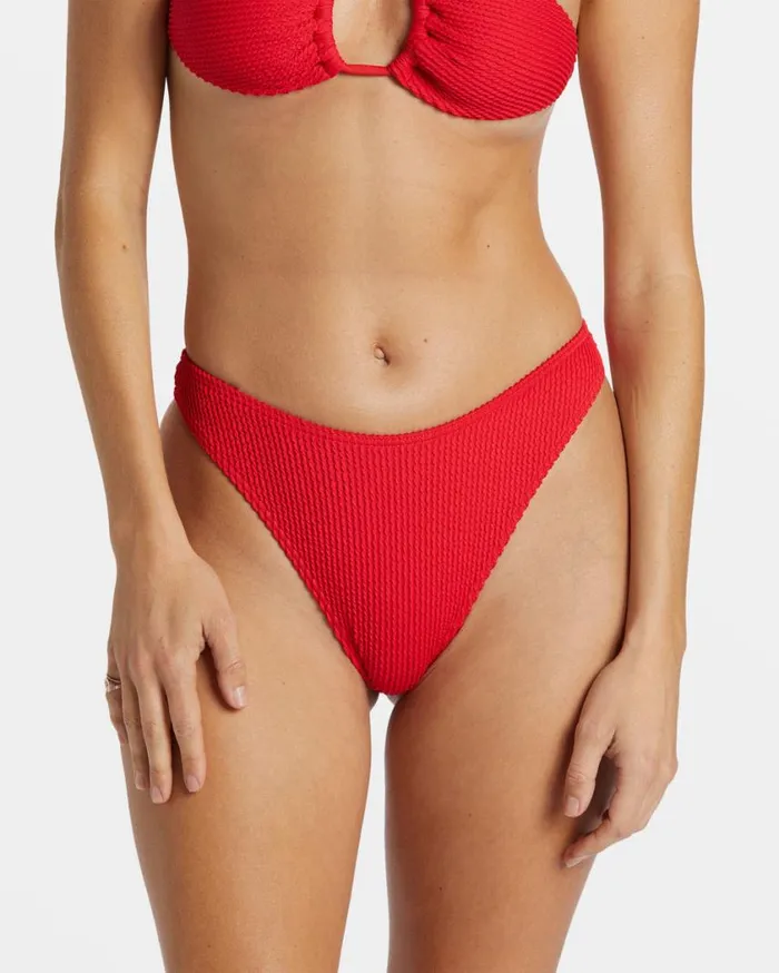 Billabong Summer High Skimpy Hike Bikini Bottom Fiesta Red Womens Bikinis Billabong Summer High Skimpy Hike Bikini Bottom Fiesta Red Womens Bikinis