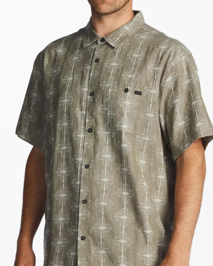 Billabong Sundays Jacquard Short Sleeve Shirt Light Sage Mens Shirts Billabong Sundays Jacquard Short Sleeve Shirt Light Sage Mens Shirts