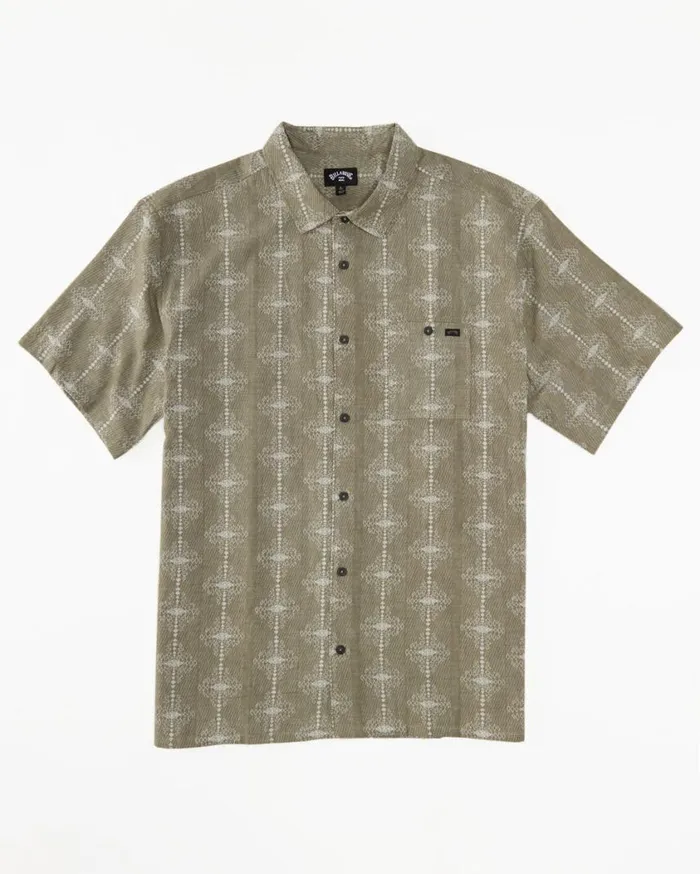 Billabong Sundays Jacquard Short Sleeve Shirt Light Sage Mens Shirts Billabong Sundays Jacquard Short Sleeve Shirt Light Sage Mens Shirts