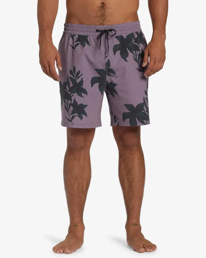 Billabong Sundays Layback 17034 Elastic Waist Shorts Purple Haze Mens Layback Boardshorts Billabong Sundays Layback 17034 Elastic Waist Shorts Purple Haze Mens Layback Boardshorts
