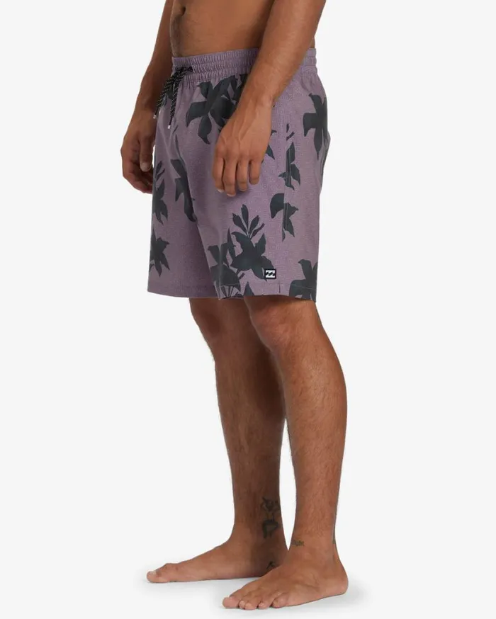 Billabong Sundays Layback 17034 Elastic Waist Shorts Purple Haze Mens Layback Boardshorts Billabong Sundays Layback 17034 Elastic Waist Shorts Purple Haze Mens Layback Boardshorts