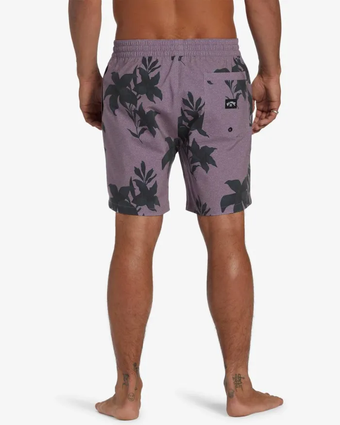 Billabong Sundays Layback 17034 Elastic Waist Shorts Purple Haze Mens Layback Boardshorts Billabong Sundays Layback 17034 Elastic Waist Shorts Purple Haze Mens Layback Boardshorts