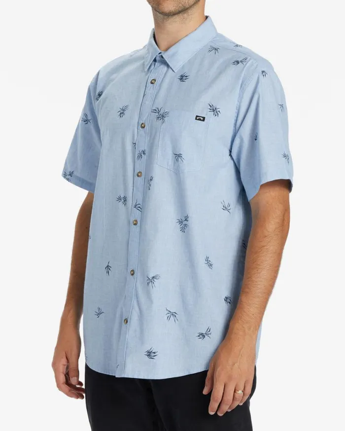 Billabong Sundays Mini Short Sleeve Shirt Sky Blue Mens Shirts