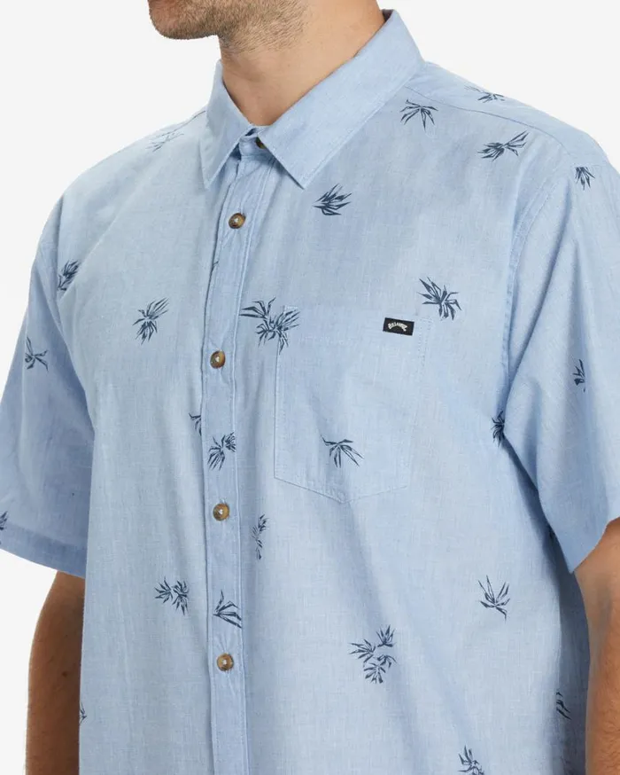 Billabong Sundays Mini Short Sleeve Shirt Sky Blue Mens Shirts