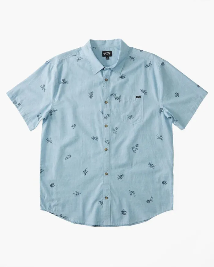 Billabong Sundays Mini Short Sleeve Shirt Sky Blue Mens Shirts