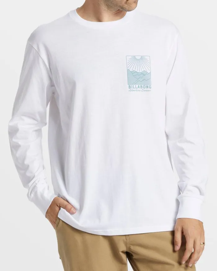 Billabong Sundown Long Sleeve TShirt White Mens TShirts Billabong Sundown Long Sleeve TShirt White Mens TShirts
