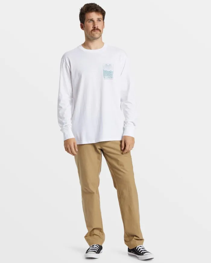 Billabong Sundown Long Sleeve TShirt White Mens TShirts Billabong Sundown Long Sleeve TShirt White Mens TShirts