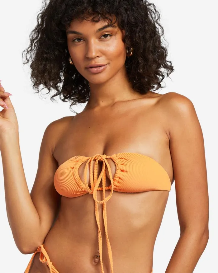 Billabong Tanlines Multi Triangle Bikini Top Orange Peel Womens Bikinis