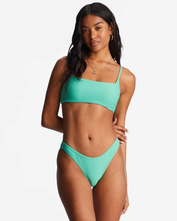 Billabong Tanlines Zoe Crop Bikini Top Sweet Grass Womens Bikinis