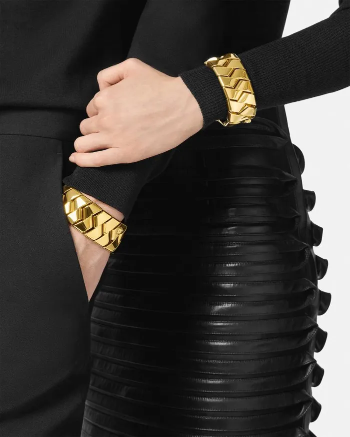Bind Bracelet Light Gold WomenMen Versace Bracelets