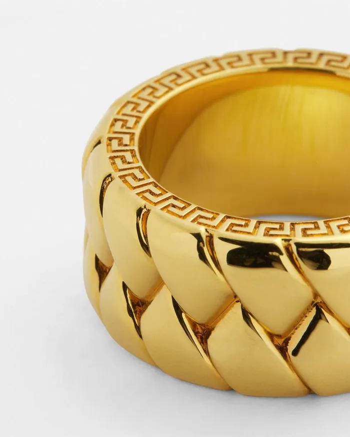 Bind Ring Light Gold WomenMen Versace Rings