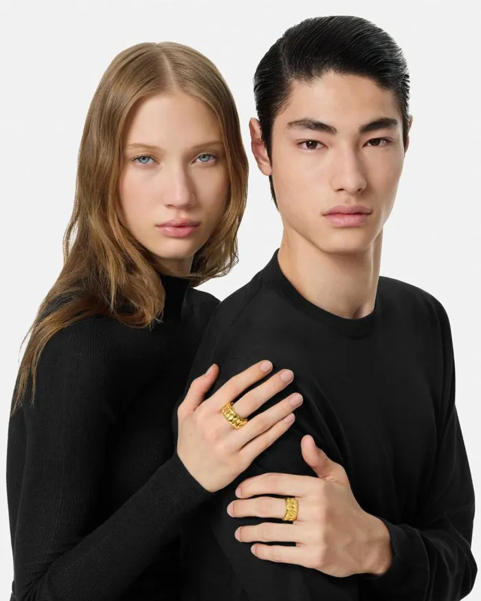 Bind Ring Light Gold WomenMen Versace Rings